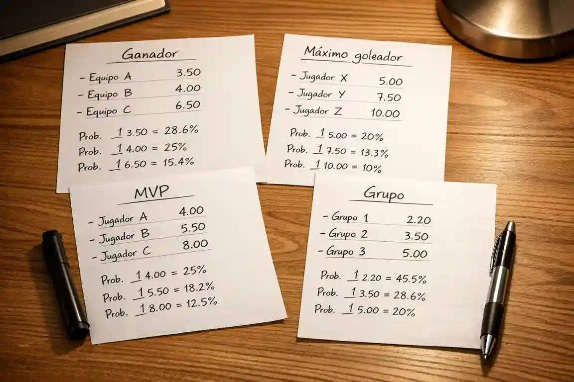 Documento con análisis de diferentes mercados de apuestas a largo plazo