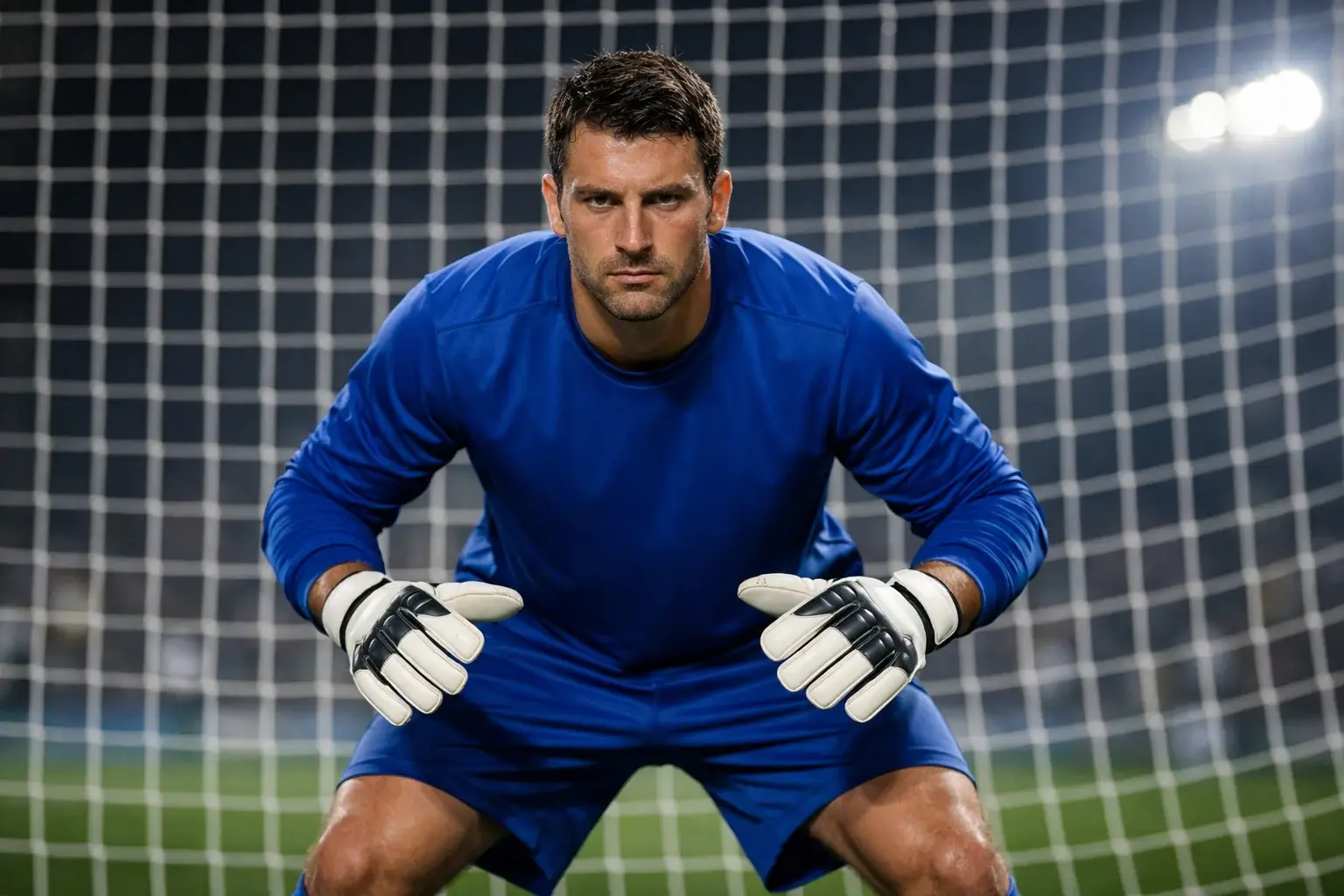 Gianluigi Donnarumma preparándose para defender su portería
