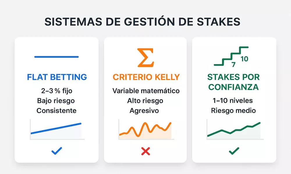 Comparativa de tres sistemas de gesti&oacute;n de stakes: Flat Betting, Kelly y Stakes por Confianza